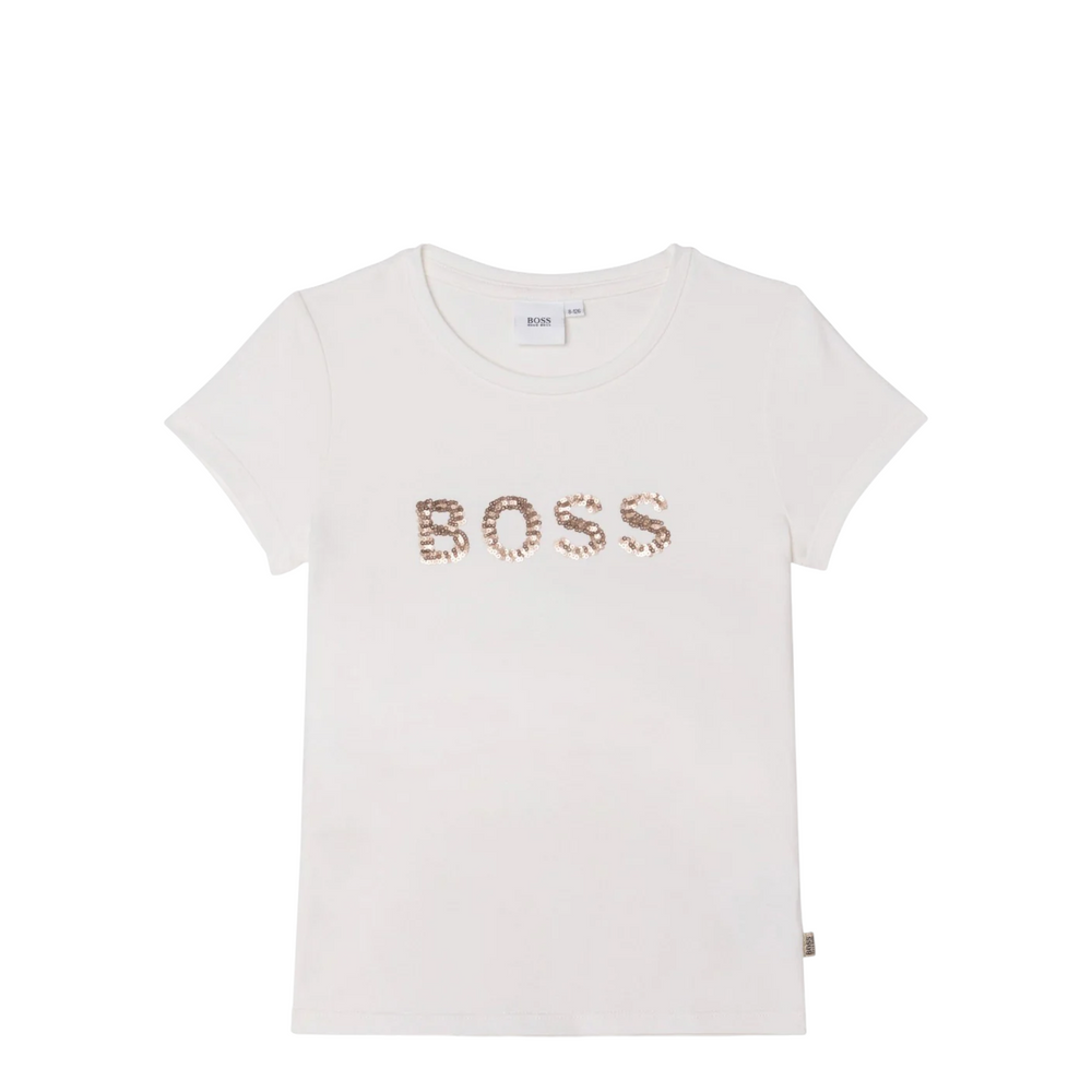 Hugo Boss Kids Girl's Sequin Logo T-Shirt