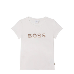 Hugo Boss Kids Girl's Sequin Logo T-Shirt
