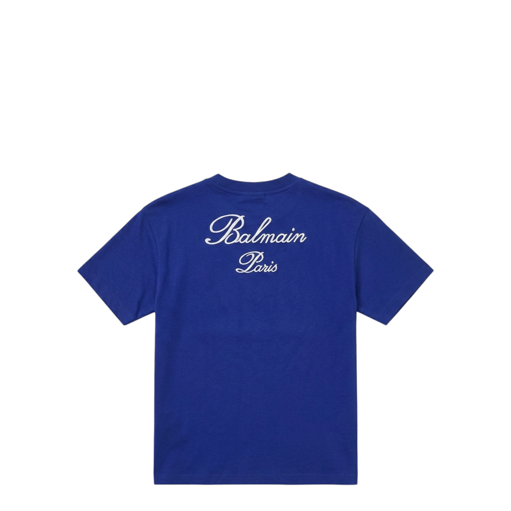 Balmain Kids Dragon Print Logo T-Shirt