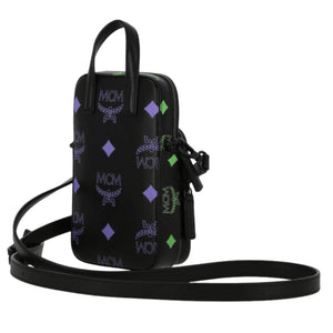 MCM Leather Crossbody in Color Splash Visetos Logo