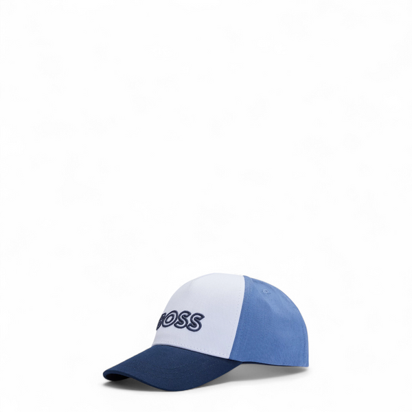Hugo Boss Kids Tri-Color Cotton Adjustable Baseball Cap