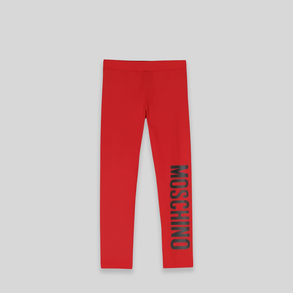 Moschino Kids Stretch Cotton Logo Leggings