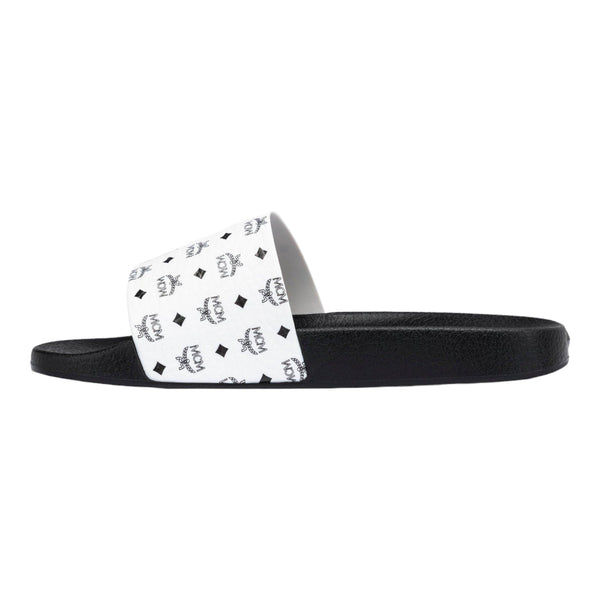 MCM Men's Monogram Print Rubber Slides