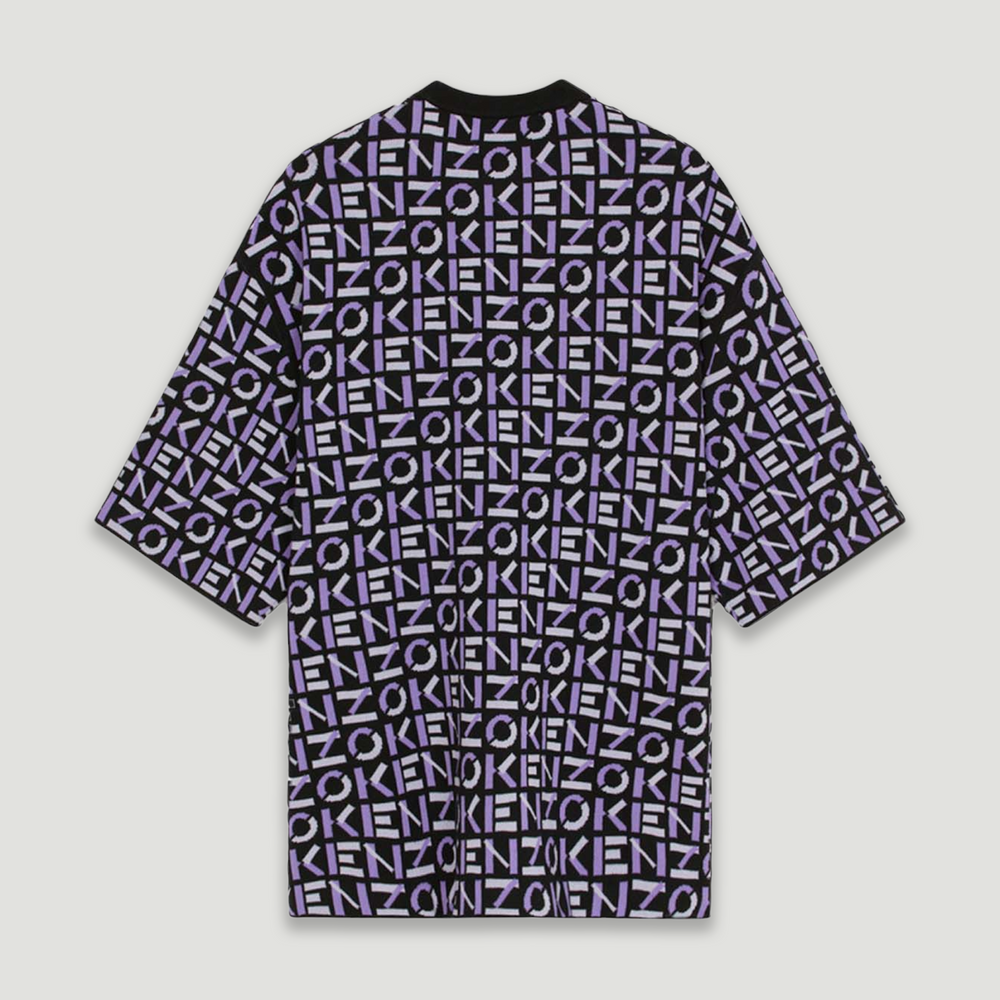 Kenzo Men's Oversize Monogram Short-Sleeve Jumper Shirt