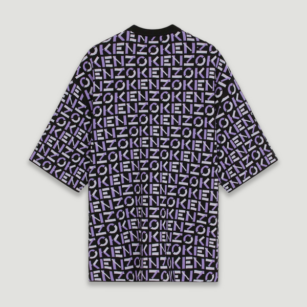 Kenzo Men's Oversize Monogram Short-Sleeve Jumper Shirt
