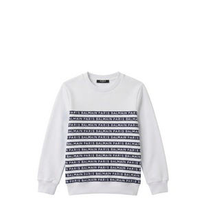 Balmain Kids Striped Logo Sweatshirt