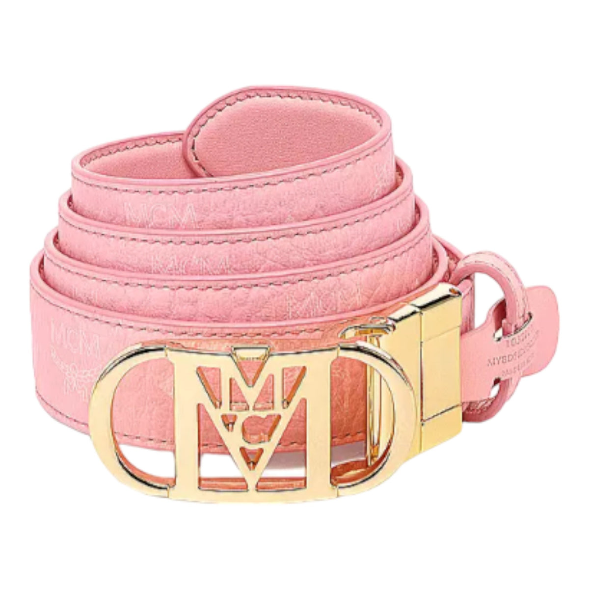 MCM Women's Moda Travia Reversible Belt in Visetos Pink
