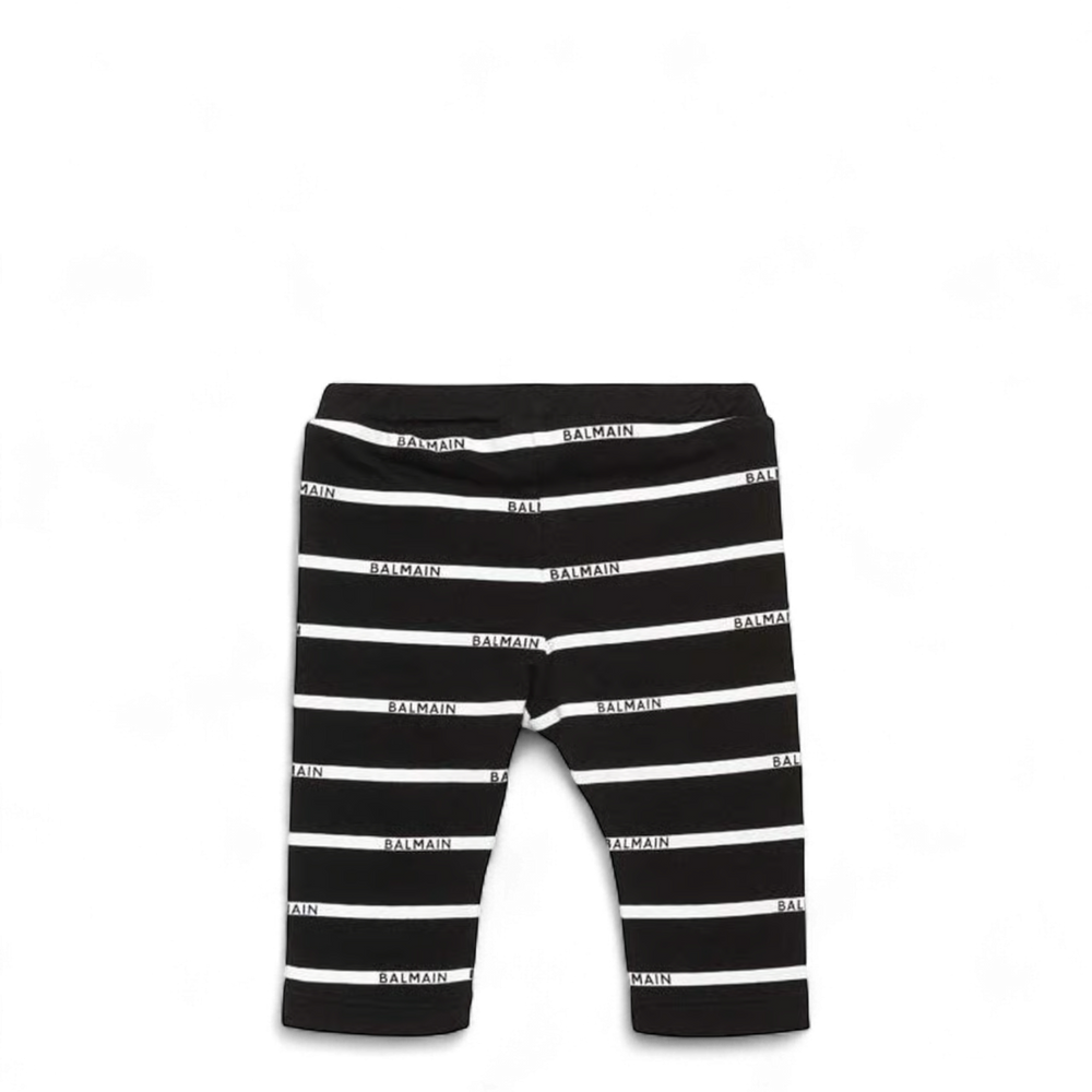 Balmain Kid's Logo Stripe Leggings