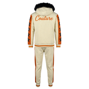 MDB Couture Men's M-Star Fur Hooded Sweatsuit