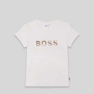 Hugo Boss Kids Girl's Sequin Logo T-Shirt
