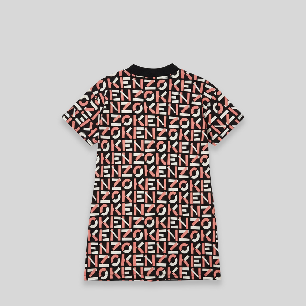 Kenzo Kids Stretch Monogram Print Dress