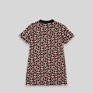 Kenzo Kids Stretch Monogram Print Dress