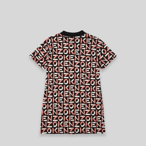 Kenzo Kids Stretch Monogram Print Dress