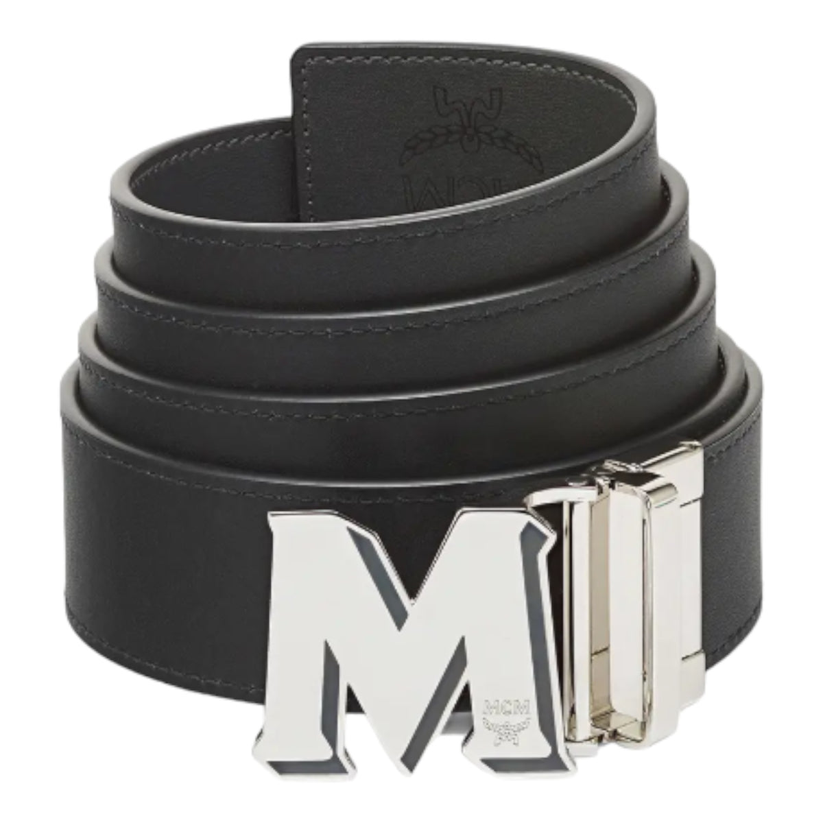 MCM Epoxy M Reversible Belt 1.5" in Color Splash Logo Leather