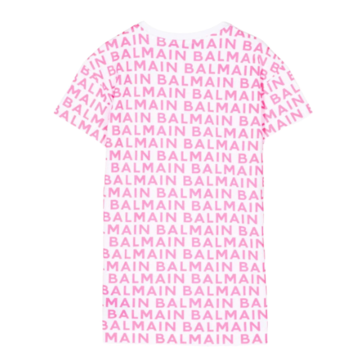 Balmain Kids All-Over Logo Print T-Shirt Dress
