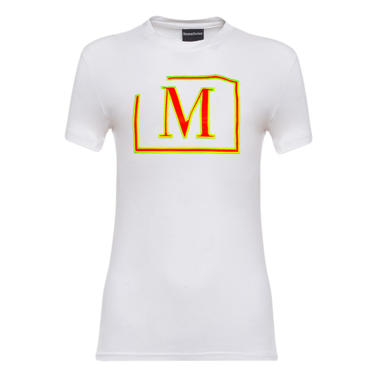 MDB Brand Women's Classic M Embroidered Logo Tee - White w/ Bright Logo