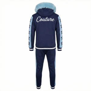 MDB Couture Men's M-Star Fur Hooded Sweatsuit