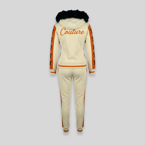 MDB Couture Women's M-Star Fur Hooded Sweatsuit