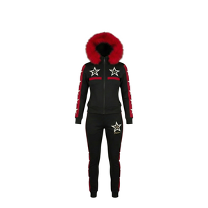 MDB Couture Women's M-Star Fur Hooded Sweatsuit