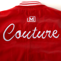 MDB Couture Men's Basket Weave Leather Jacket - Red