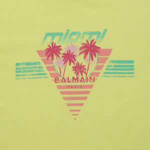 Balmain Kids Palm Tree Logo T-Shirt
