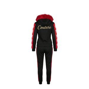 MDB Couture Women's M-Star Fur Hooded Sweatsuit