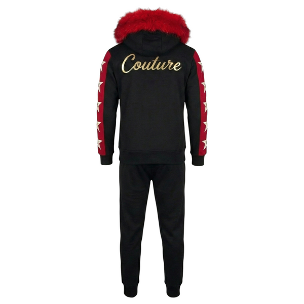 MDB Couture Men's M-Star Fur Hooded Sweatsuit