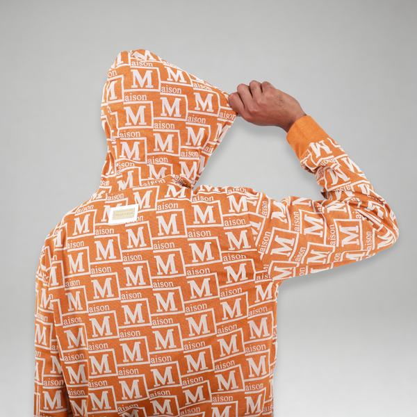 MDB Couture Men's Monogram Woven Hoodie Sweatshirt