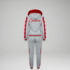 MDB Couture Women's M-Star Fur Hooded Sweatsuit
