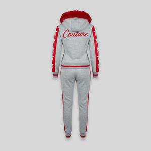 MDB Couture Women's M-Star Fur Hooded Sweatsuit