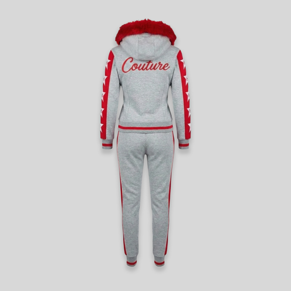 MDB Couture Women's M-Star Fur Hooded Sweatsuit