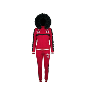MDB Couture Women's M-Star Fur Hooded Sweatsuit
