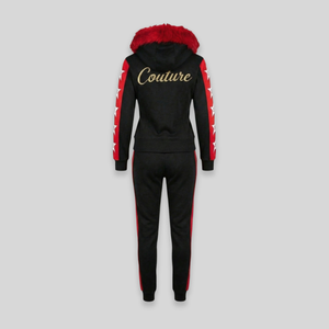 MDB Couture Women's M-Star Fur Hooded Sweatsuit