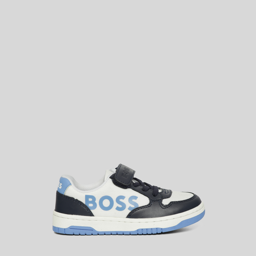 Hugo Boss Kids Side Logo Strap Sneakers