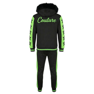 MDB Couture Men's M-Star Fur Hooded Sweatsuit