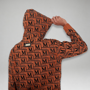 MDB Couture Men's Monogram Woven Hoodie Sweatshirt