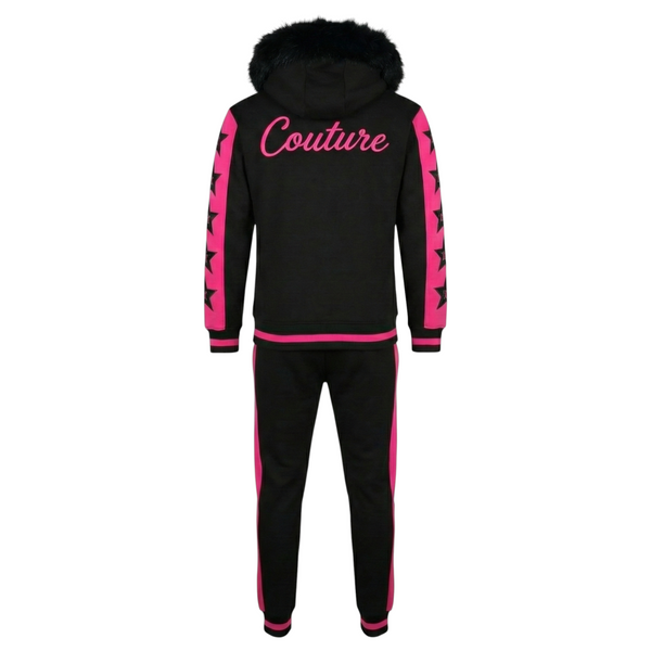 MDB Couture Men's M-Star Fur Hooded Sweatsuit