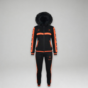 MDB Couture Women's M-Star Fur Hooded Sweatsuit