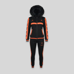 MDB Couture Women's M-Star Fur Hooded Sweatsuit