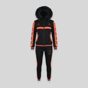 MDB Couture Women's M-Star Fur Hooded Sweatsuit