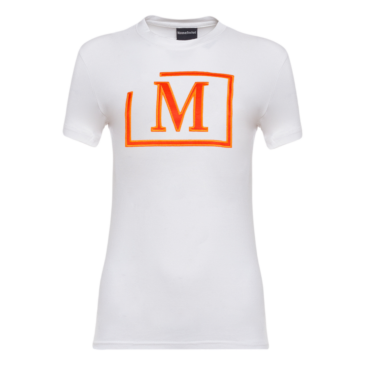 MDB Brand Women's Classic M Embroidered Logo Tee - White w/ Bright Logo