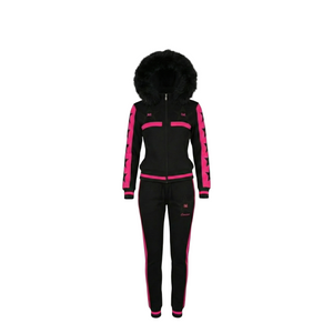 MDB Couture Women's M-Star Fur Hooded Sweatsuit