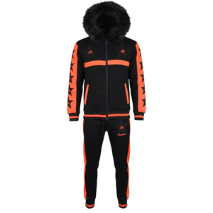 MDB Couture Men's M-Star Fur Hooded Sweatsuit