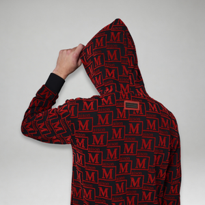 MDB Couture Men's Monogram Woven Hoodie Sweatshirt