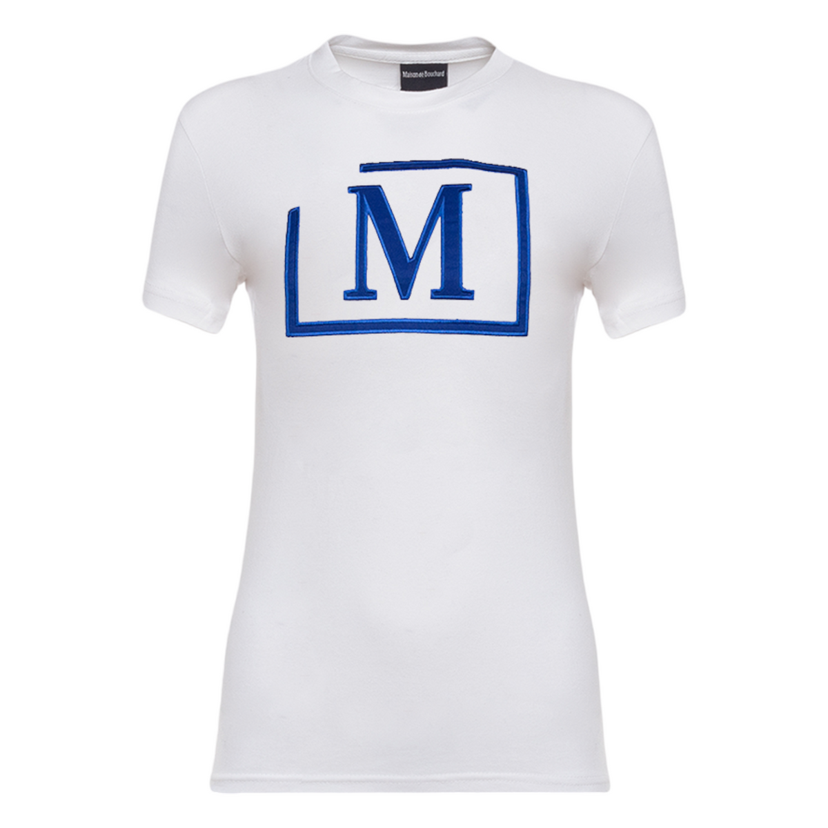 MDB Brand Women's Classic M Embroidered Logo Tee - White w/ Basic Color Logo
