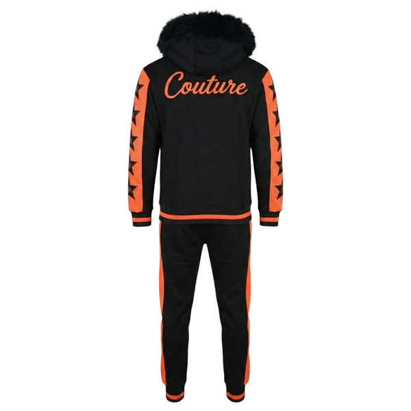 MDB Couture Men's M-Star Fur Hooded Sweatsuit