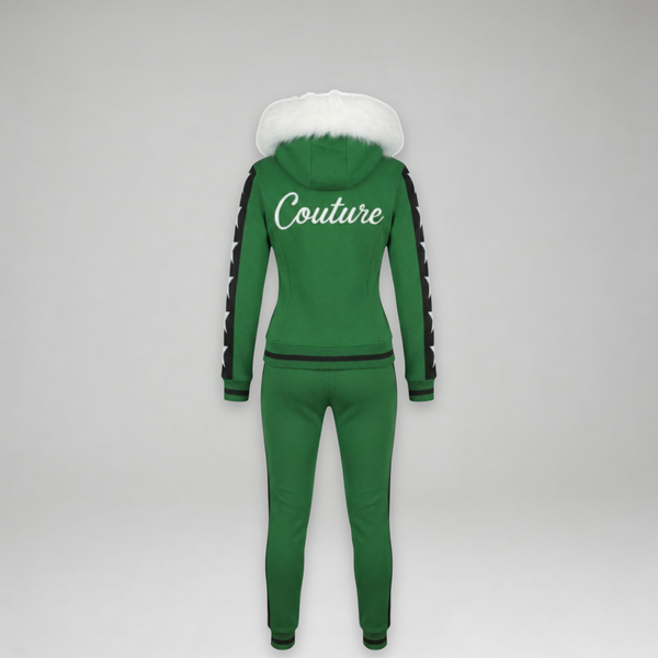 MDB Couture Women's M-Star Fur Hooded Sweatsuit
