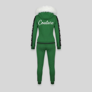 MDB Couture Women's M-Star Fur Hooded Sweatsuit
