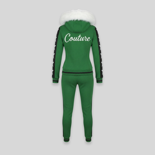 MDB Couture Women's M-Star Fur Hooded Sweatsuit