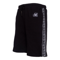 MDB Brand Men's Fleece Logo Tape Shorts - Black